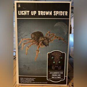 Halloween 53" Deluxe Lightup Wolf Spider Decoration Prop Seasonal Visions NEW
